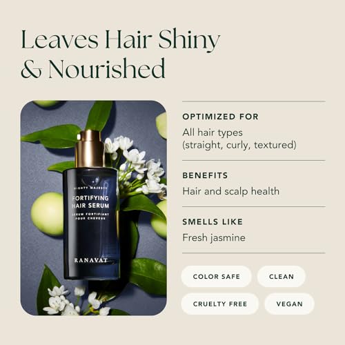 RANAVAT-Mighty-Majesty-Fortifying-Hair-Serum-Kansa-Hair-Comb-Duo-Haircare-Bundle-with-Hair-Oil-Serum-for-Hydration-with-Jasmine-and-Amla-Kansa-Metal-Comb-for-Massages-and-Detoxifying-2-pc