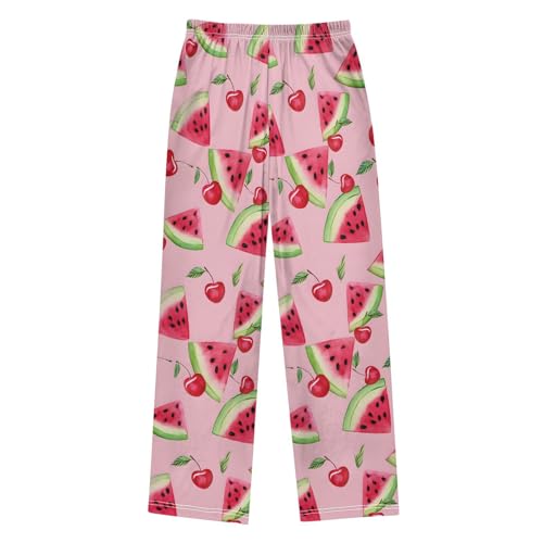 ALAZA Watermelon Cherry Fruit Cute Pajama Lounge Pants Long Sleep Pajama Bottoms with Pockets2