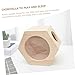 Abaodam Funny Hamster Nest Wooden House Villa for Hamster Chinchilla Durable Chew Comfortable Hideout for Pets