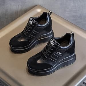 MIEHUIAI Damessneakers met wighak, 10 cm, plateau, vrijetijdsschoenen, modieus, comfortabele antislip gymschoenen, wit 572, 36 EU MIEHUIAI Damessneakers met wighak, 10 cm, plateau, vrijetijdsschoenen, modieus, comfortabele antislip gymschoenen, wit 572, 36 EU