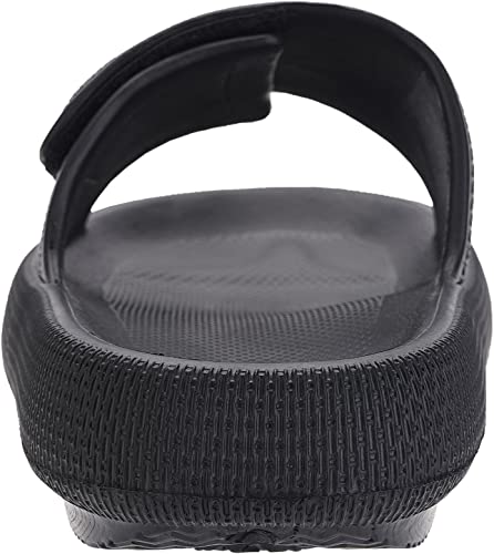 Whitin Slides For Women Men Pillow Eva Foam Extremely Comfy Thick Sole Adjustable Unisex Home Slippers Straps Black #TOP2