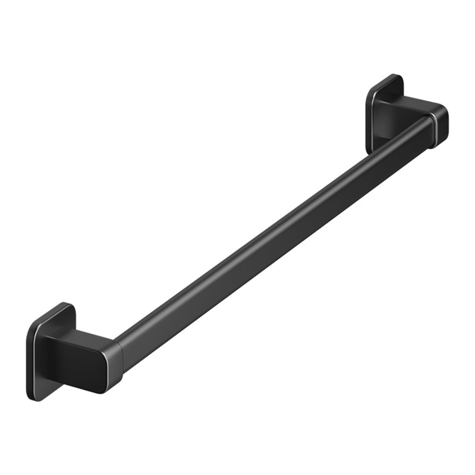 Towel Rail No Drilling, Bathroom Towel Bar, Black Towel Rail Wall Mounted, Self Adhesive Towel Rail, for Bathroom Kitchen Shower, Easy To Install Without Drilling (60cm)