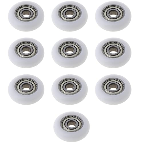 MinnowXY 10 Pcs Nylon Pulley Furniture Drawer Roller Bearing Wheel Sliding Door Wheels Runner Hardware Smooth