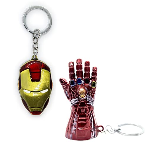 Juego de llavero de casco de Iron Man/Thanos Infinity Gauntlet & Iron Man de Marvel Avengers Endgame...
