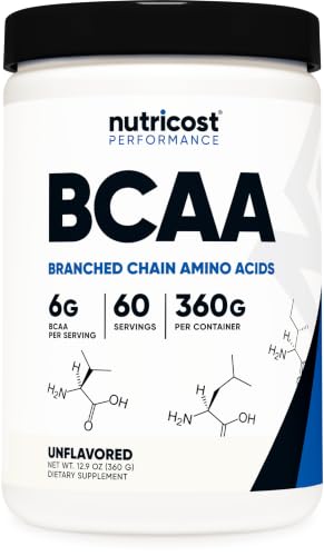 Nutricost Nutricost BCAA Powder 2:1:1 (Unflavored) 60 Servings, Vegetarian, GMO-Free sold by Nutricost - Amazon Seller - US