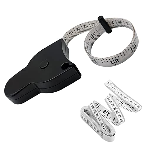 2 Pack Body Measure Tape 60 Inch (150cm), Retractable Automatic Measuring Tape for Body, Lock Pin Push-Button Retract, Soft Tape Measures for Body Measurement, Fitness, Tailoring, Sewing