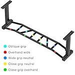 Kipika 48" Ceiling Mounted Pull Up Bar, Heavy Duty Multi-Grip Chin Up Bar,Mounted Pullup Bar, Adjustable Height, Pull Up Bands for Chin Ups & Body Stretching, Ideal for Home Gym and Strength Training - Image 4