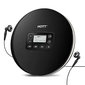 HOTT 711T draagbare cd-speler, compact, Discman Walkman Bluetooth 5.0, cd-speler, draagbare oplaadbare MP3-cd-speler, hifi-hoofdtelefoon, anti-shock, luisterboeken, muziek, spraakjes, kinderen en volwassenen