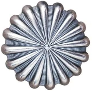 American Heritage Equine AHE Antique Silver Swirl Western Saddle Concho - 1.5