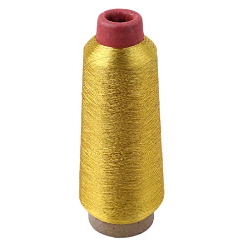LGJJJ Stickerei Spool Einzigartige Luxus Gold Farbe Silber Farbe Polyester Nähmaschine Faden Für Hand Und Maschine, Gold Farbe Cover