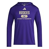 Picture of adidas Men's NCAA Designed for Training Team Lightweight Hoodie, Team Collegiate Purple/Team Sand/University of Washington, Large