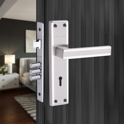 Image of Milton 7 Inch Stainless Steel Two Tone Mortise Lock Set MSS-Silova,