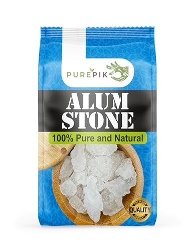 Image of PUREPIK Pure Pik Alum Stone, Fitkari Stone (200 Gram) | Phitkari, White Crystal Stones, Fitkari For Skin Tightening And Glowing Skin,Vastu,Shaving,Teeth,Water Purification