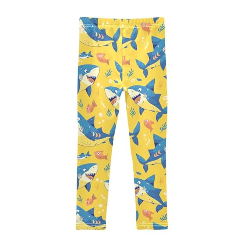 KLL Funny Seamless Shark Saffron Toddler Girls' Legging Casual High Waisted Athleisure Pants Exercise2