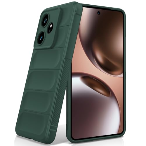 BonYonka Funda para Realme GT 7/Realme GT 7T, Case de Silicona Resistente a Golpes y Arañazos, Forro de Microfibra Suave, Funda Integral con Protección para La Cámara, Verde