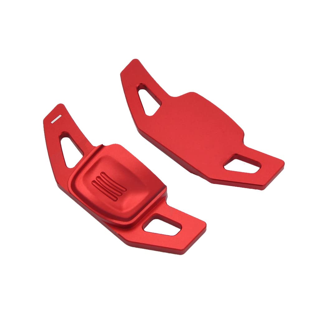 Asudaro Lot de 2 palettes de changement de vitesse pour volant de voiture - En aluminium - Extensions de changement de vitesse - Compatible avec G-ol-f 8 MK8 2020 2021 - Rouge