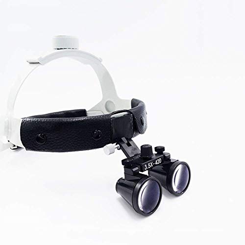 Loupes dentaires YCQYM 3.5X contre la fatigue cervicale avec phare de tête - 2