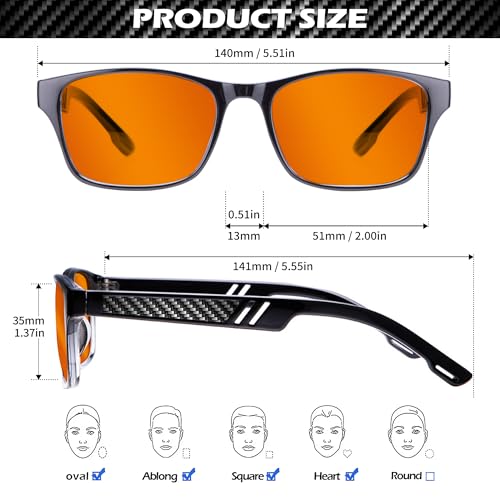 Image of ANYLUV Blue Light Blocking Glasses for Men Women Lightweight Computer Gaming Glasses Anti Eye Strain Rectangle Frame
