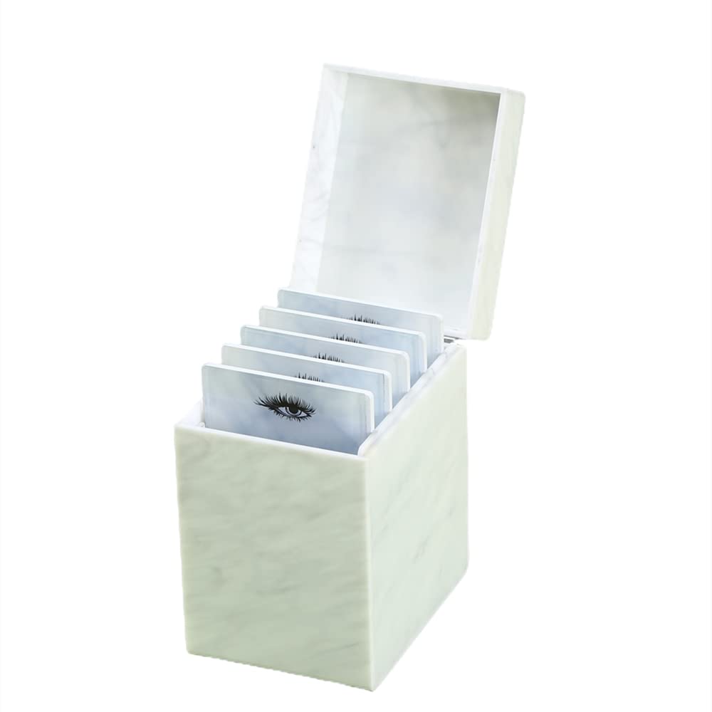 LIXIMMAZN 5 Layers Acrylic Eyelash Storage Box, Makeup Eyelashes Extension Close-Packed Display with 5 Pallets, Grafting False Eyelashes Glue Pallet