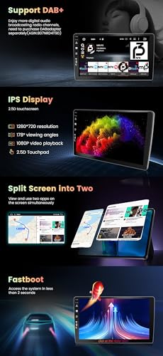 [6G+128G] IPS 9 Android 15 Autoradio Für Ford Kuga Escape C-max 2013-2017 mit navi Octa Core-[Eingebauter CarPlay/Android Auto/DSP/Mirror Link/GPS Navi/360 Camera/Bluetooth 5.0/WiFi/USB