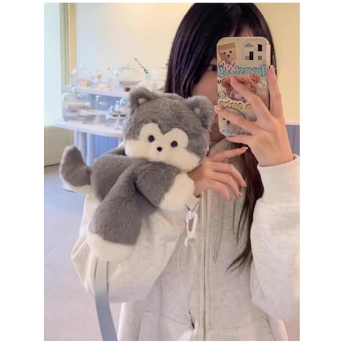 Puppy Purse Cute Husky Crossbody Bag Animal Plush Crossbody Bag Casual Messenger Bag Shoulder Bag2