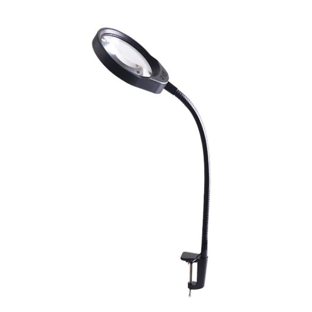 Lupe Led10x Lupen-Klemmlampe - Helles Lupenlicht - Dimmbares Arbeitslicht - Für Schreibtisch, Tisch, Arbeit, Handwerk, Werkbank - Schwarz Keep it in Mind