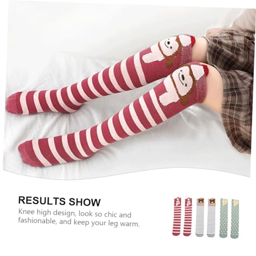 LIFKOME 3pairs Boys Girls Boy Girl's Socks Unisex Youth Stockings Funny Prints Comfortable Cotton Socks for School Outdoor Winter2