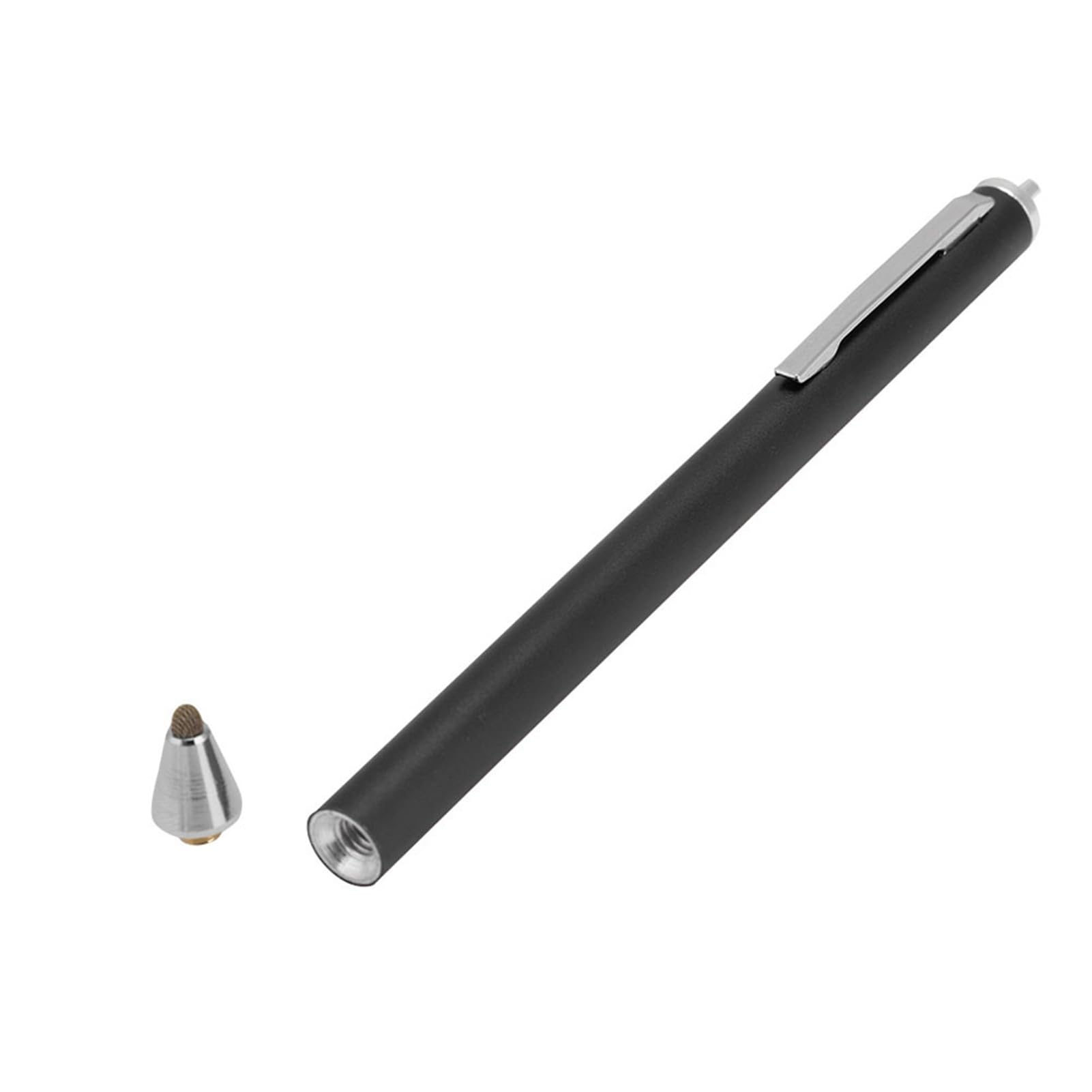 KIMISS Lápiz Capacitivo con Cabeza de Tela Premium para Teléfonos Inteligentes y Tabletas Tab, 2018, y - Lápiz Táctil Digital Duradero en Plateado (Black)
