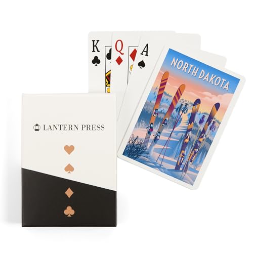 Lantern Press North Dakota Baraja Poker 52 cartas