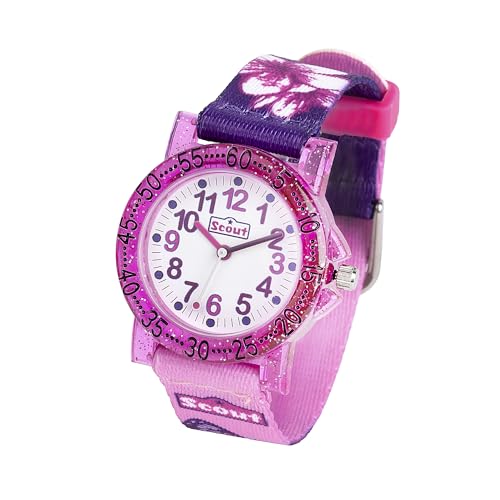 SCOUT Mädchen Analog Quarz Uhr mit Stoff Armband 280375013