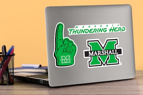 Image of Marshall University 10ct Vinyl Large Deluxe Stickers Variety Pack - Laptop, Water Bottle, Scrapbooking, Tablet, Skateboard, Indoor /Outdoor - Set of 10