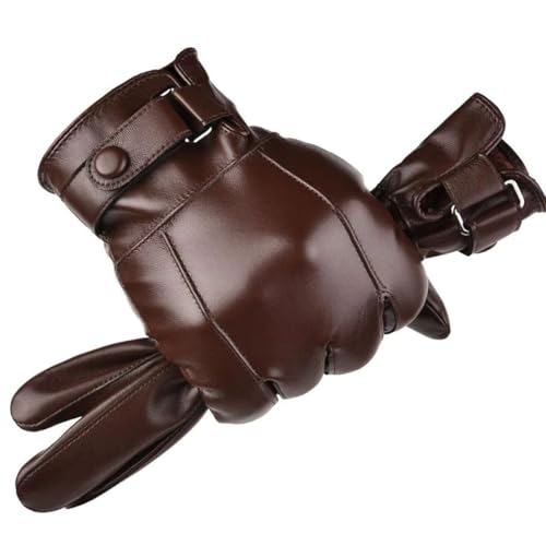 Luva Executiva Impermeável Unissex Couro Touchscreen Inverno