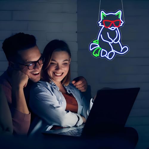 Image of Fox Neon Sign for Wall Decor Light Up Sign Led Signs for Room Party Home Wall Decor USB Powered
