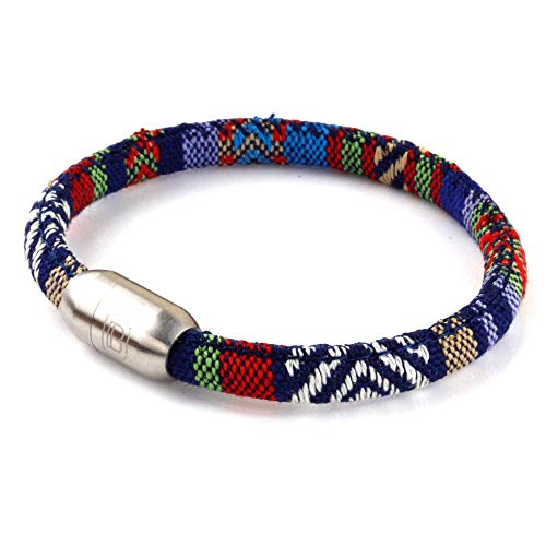 Dowling Brothers Single Wrap Blue Cotton Cuff Bracelet