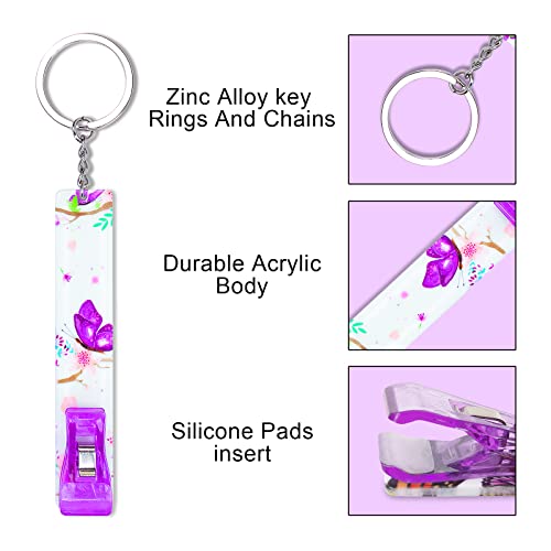 Image of 3PCS Butterfly Card Grabber for Long Nails 2026, Cute Credit Card Puller Bank ATM Keychain Women with Plastic Clip