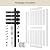 SmartStandard 48in x 84in Double MDF Sliding Barn Doors with 8FT Bypass Barn Door Hardware Kit, Save Space, Waterproof, Easy Install, Fit 84in-88in Openning, White