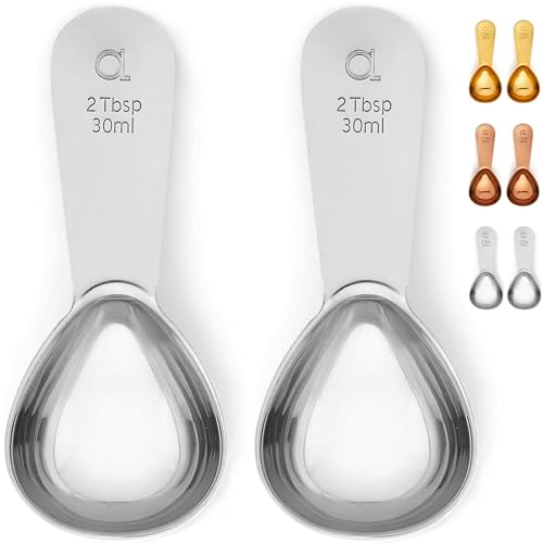 Coffee Scoop (Set of 2) - 2 Tablespoon Stainless Steel Measuring Spoons