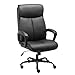 BASETBL Bürostuhl Schreibtischstuhl Ergonomisch Stoff Chefsessel mit gepolsterter Armlehne und weiche Kopfstütze, Rückenlehne, drehbar und Wippfunktion, Höhenverstellbar, Gaming Drehstuhl (Black)