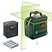 Bosch laser lignes AdvancedLevel 360 (ligne laser horizontale sur 360°, deux lignes verticales et point d'aplomb vers le bas, laser vert, 4 piles AA, dans boîte carton)