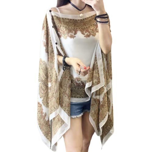 Sun Protection Chiffon Shawl for Women, French Sun Protection Shawl, Lady Fashion Casual Beach Shawls