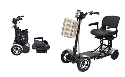 2022 New United Mobility City Slicker Ex Battery Powered Mobility Scooter Heavy Duty Lightweight Folding 17 Miles Range Scooter (Silver), Multicolor #TOP9