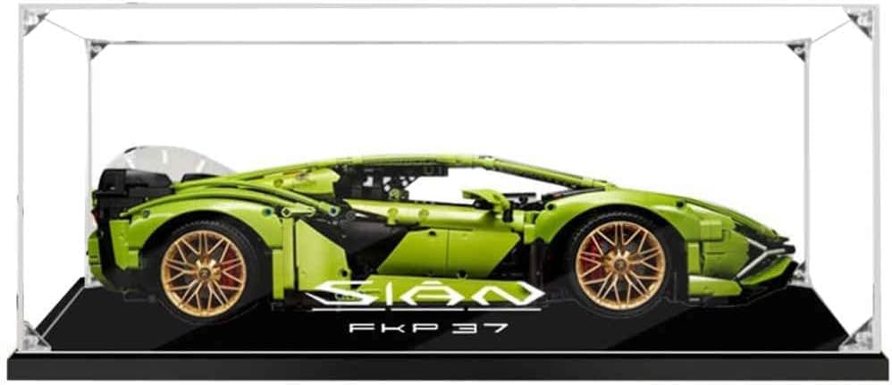 Acrylic Display Case Compatible with Lego Showcase Dustproof Display Case for L-e-g-o 42115,42115 Technic Lamborghini Sián FKP 37 Racing Car,(Not Include Model Kit,02-2 Mm