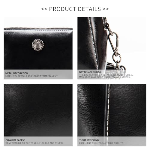 Image of Genuine Leather Small Crossbody Bags for Women | Lightweight Shoulder Purse, Designer Handbag with Adjustable Strap, Casual Travel Everyday Bag