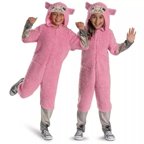 Minecraft Pink Sheep Jumpsuit Costume Cosplay (Small)