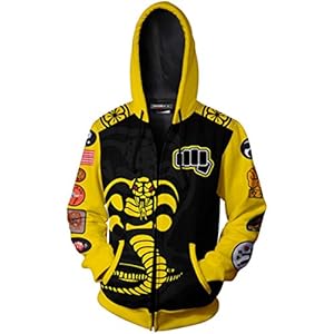 Flychen Heren Hoodie sweatshirts Cobra Kai Pull Cobra patroon 3D print hoodie Cobra Kai fan hoodie