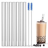 Borosilicate Glass Boba Straws Clear 10 inch 14mm...