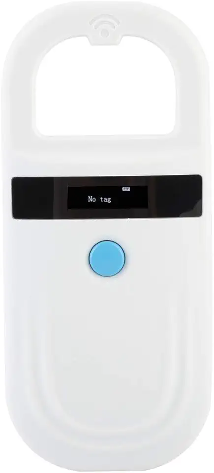 Scanner de identificação de chip animal, leitor de microchip Tosuny com tela OLED, suporta FDXB (ISO11784 / 11785) e microchips EMID, adequado para gerenciamento de animais, gerenciamento de recursos,