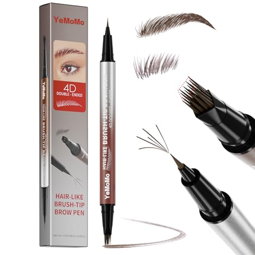 YeMoMo 4D Double-Ended Eyebrow Pen, Hair-Like Brush Tip, Waterproof Brow
