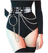 Barode Leather Body Harness Black Waist Chains Caged Belt Straps Adjustable Gothic Strappy Rave P...