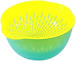 Plastic Colander and Bowl Combo Set Lime Green Large